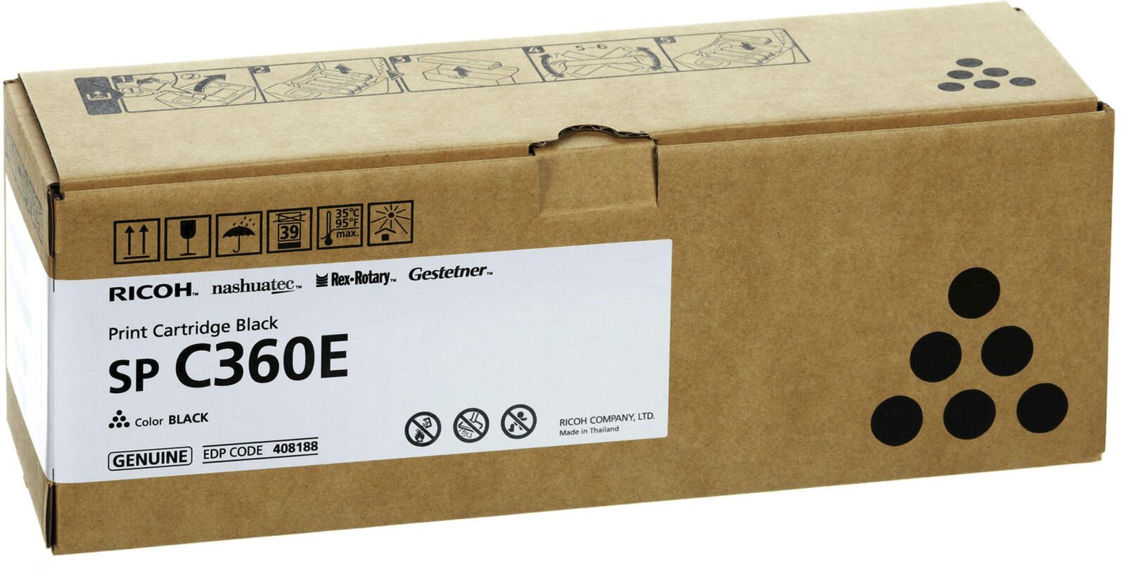 Ricoh Original Toner schwarz 2.500 Seiten (408188) für Ricoh SP C360DNW Ricoh Original Toner schwarz 2.500 Seiten (408188) für Ricoh SP C360DNW